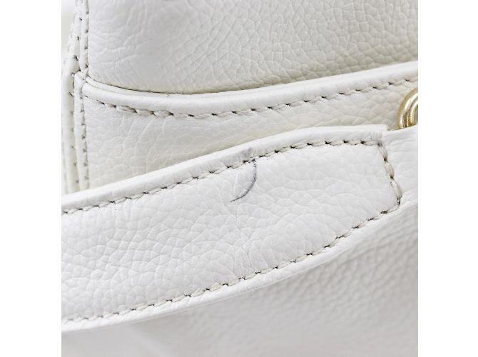 Borsa Executive Chanel in Pelle Caviar Bianca Bianco - vista 12