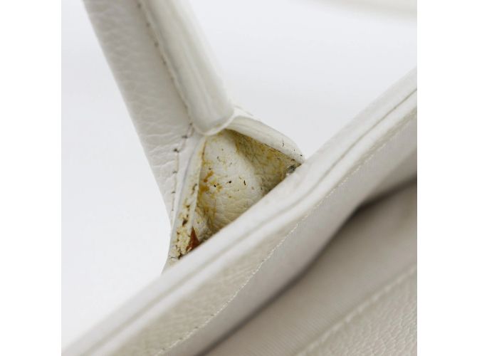 Borsa Executive Chanel in Pelle Caviar Bianca Bianco - vista 14