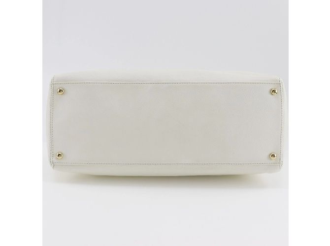 Borsa Executive Chanel in Pelle Caviar Bianca Bianco - vista 8
