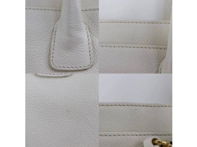 Borsa Executive Chanel in Pelle Caviar Bianca Bianco - vista 9
