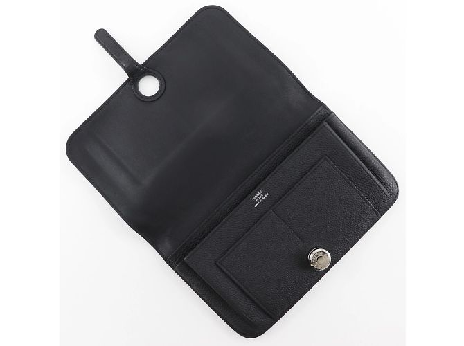 Hermès Hermes Dogon GM Langbörse aus schwarzem Togo-Leder - Ansicht 5