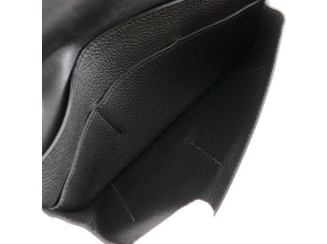 Hermès Hermes Dogon GM Langbörse aus schwarzem Togo-Leder - Ansicht 6
