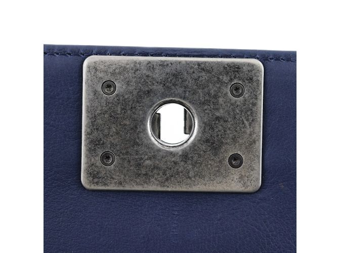 Borsa a Spalla Chanel Boy Blu navy - vista 10