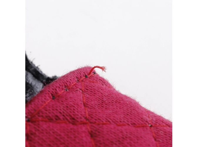 Borsa a spalla Chanel in microcotone rosa con catena - vista 7