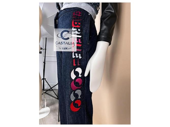 Chanel Jeans bordados Coco Gabrielle 36 FR Azul marino - vista 3