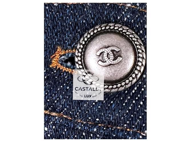 Chanel Jeans bordados Coco Gabrielle 36 FR Azul marino - vista 7