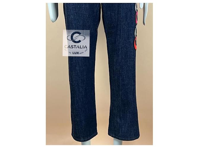 Chanel Jeans bordados Coco Gabrielle 36 FR Azul marino - vista 8