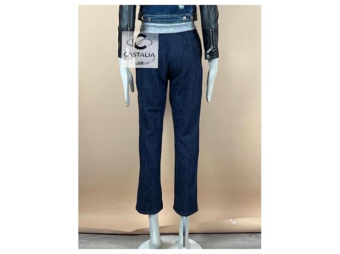 Chanel Jeans bordados Coco Gabrielle 36 FR Azul marino - vista 9