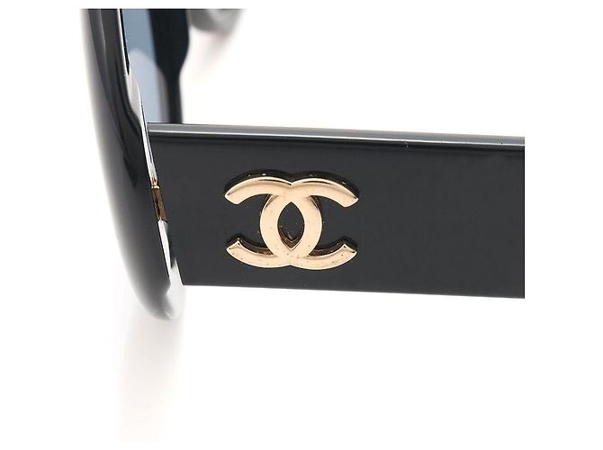 Occhiali da sole Chanel Neri Oro Plastica Nero D'oro - vista 5