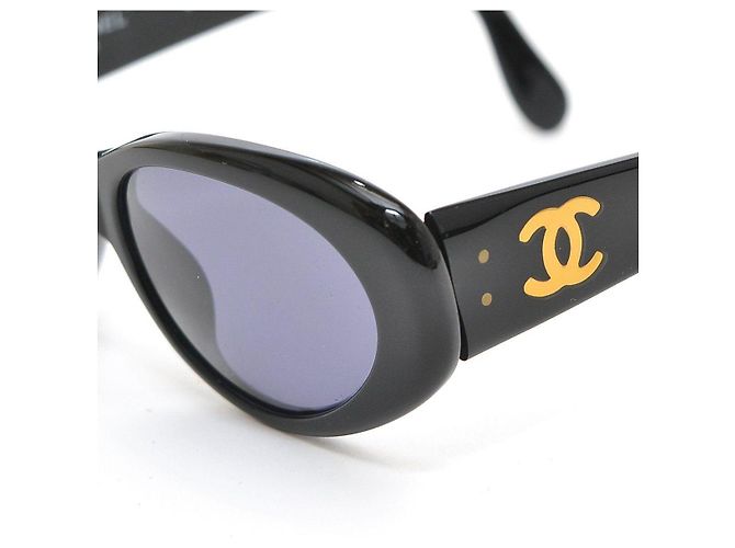 Occhiali da sole Chanel CC Logo Neri Oro Nero D'oro - vista 2