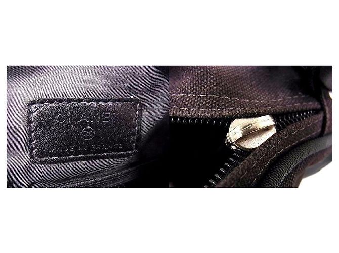 Borsa da viaggio Chanel Sport in nylon nero e verde scuro - vista 8