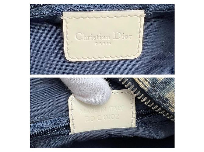 Borsa a tracolla Christian Dior Monogramma Bianca Blu Bianco - vista 10
