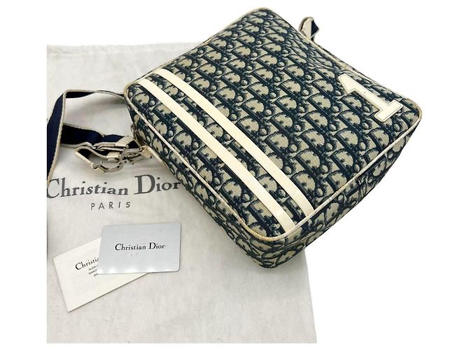 Borsa a tracolla Christian Dior Monogramma Bianca Blu Bianco - vista 2