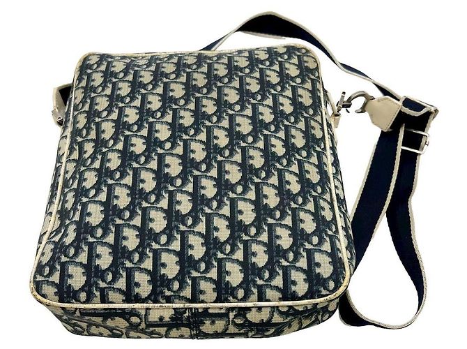 Borsa a tracolla Christian Dior Monogramma Bianca Blu Bianco - vista 5