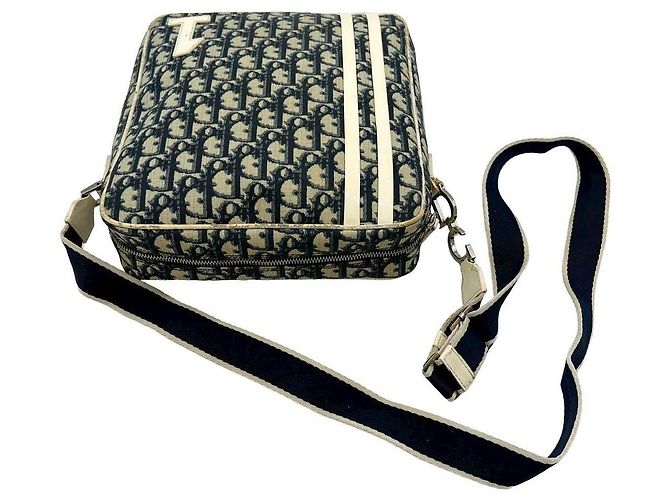 Borsa a tracolla Christian Dior Monogramma Bianca Blu Bianco - vista 6