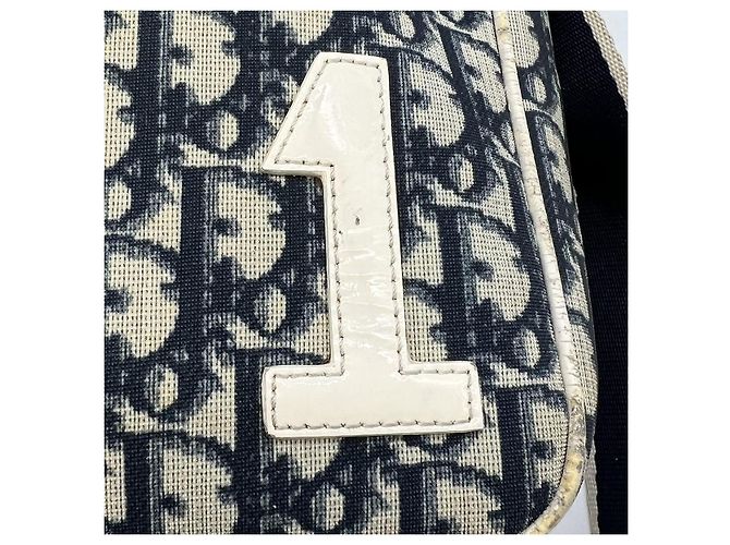 Borsa a tracolla Christian Dior Monogramma Bianca Blu Bianco - vista 7