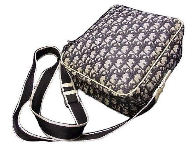 Borsa a tracolla Christian Dior Monogramma Blu Bianca Bianco - vista 2
