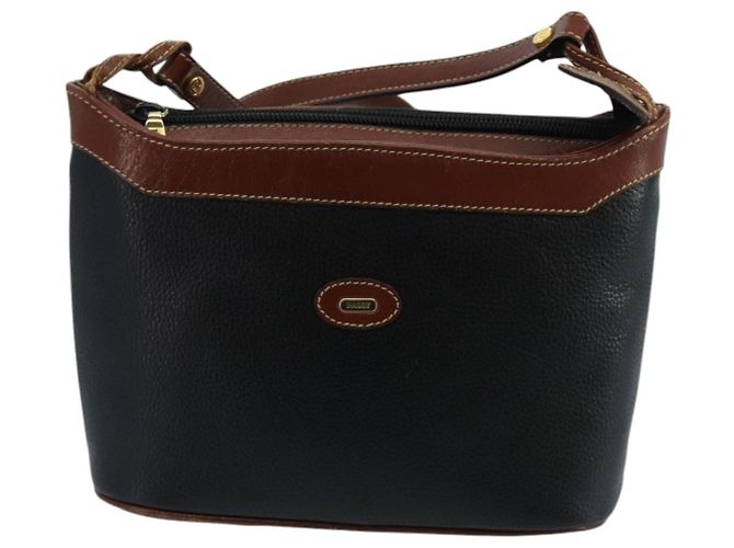 BALLY Borsa a Spalla in Pelle Nera e Oro Auth ti2413 Nero D'oro - vista 13