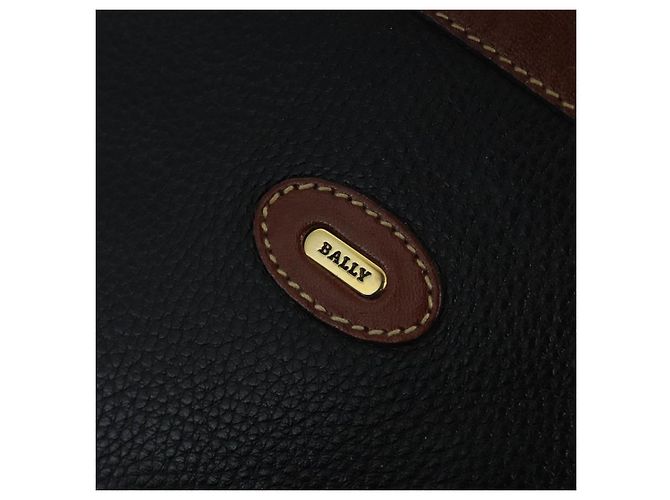 BALLY Borsa a Spalla in Pelle Nera e Oro Auth ti2413 Nero D'oro - vista 17