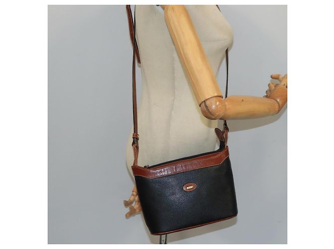 BALLY Borsa a Spalla in Pelle Nera e Oro Auth ti2413 Nero D'oro - vista 21