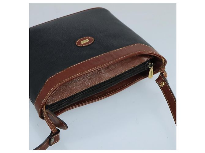 BALLY Borsa a Spalla in Pelle Nera e Oro Auth ti2413 Nero D'oro - vista 6