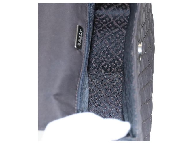 Borsa BALLY in nylon marrone Auth ti2408 - vista 18