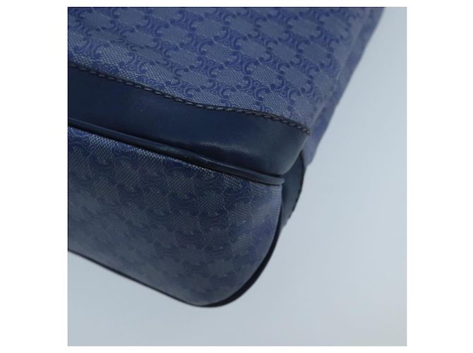 Céline Borsa a mano in tela Macadam CELINE blu oro Auth 98298 D'oro - vista 15