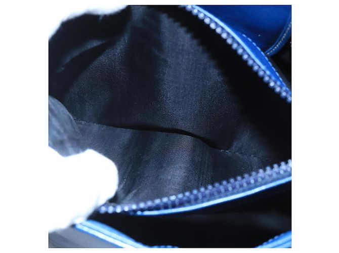 Céline Borsa a mano in tela Macadam CELINE blu oro Auth 98298 D'oro - vista 21