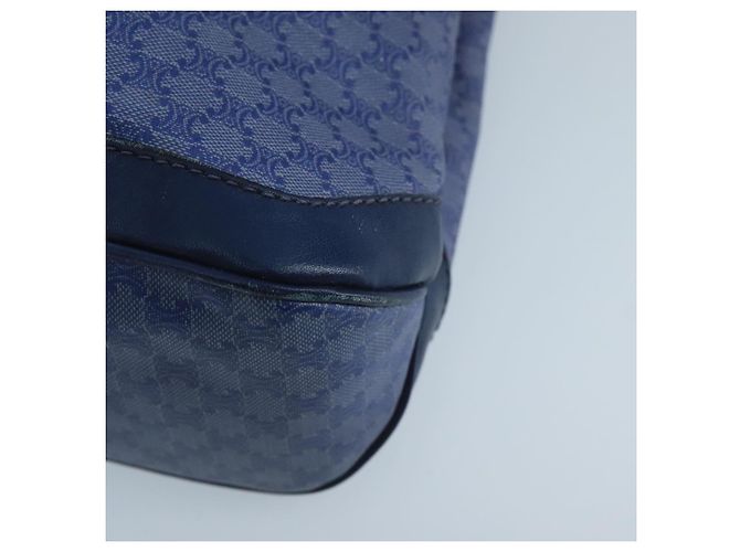 Céline Borsa a mano in tela Macadam CELINE blu oro Auth 98298 D'oro - vista 9