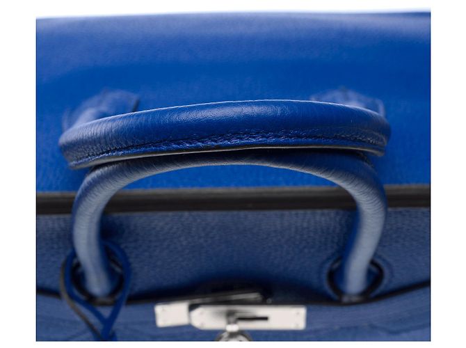 Hermès Borsa HERMES Birkin 35 in Pelle Blu - 102282 - vista 10