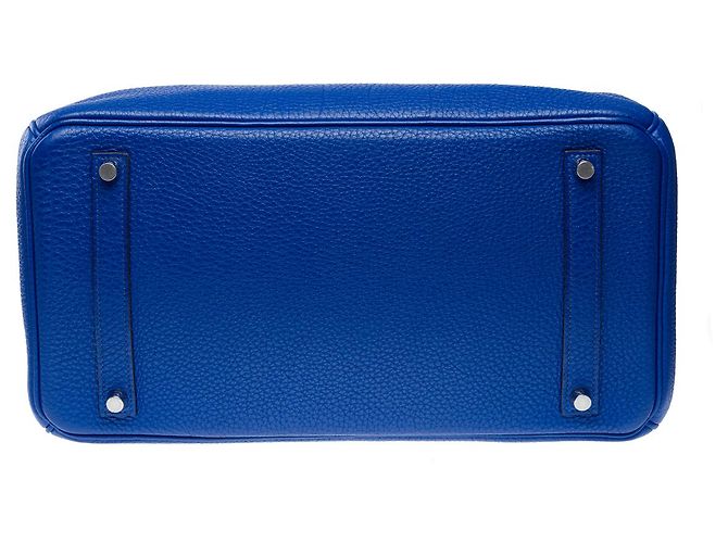 Hermès Borsa HERMES Birkin 35 in Pelle Blu - 102282 - vista 11