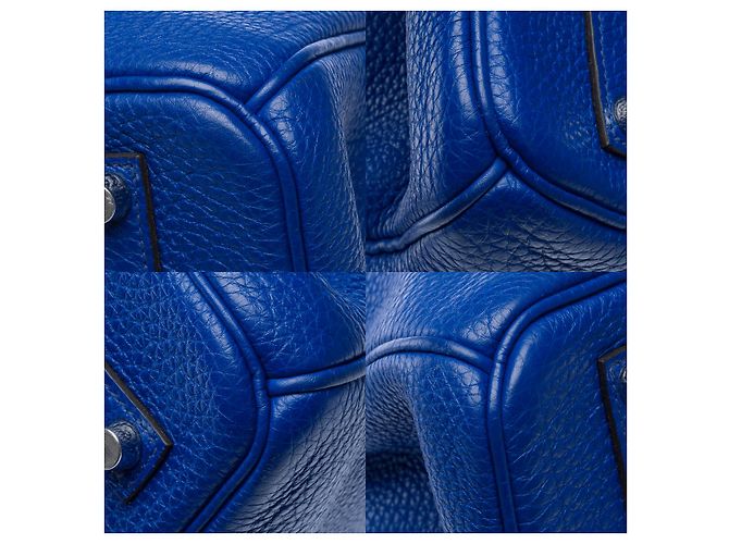 Hermès Borsa HERMES Birkin 35 in Pelle Blu - 102282 - vista 12