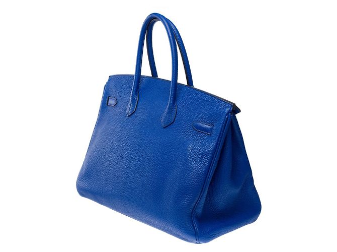 Hermès Borsa HERMES Birkin 35 in Pelle Blu - 102282 - vista 6