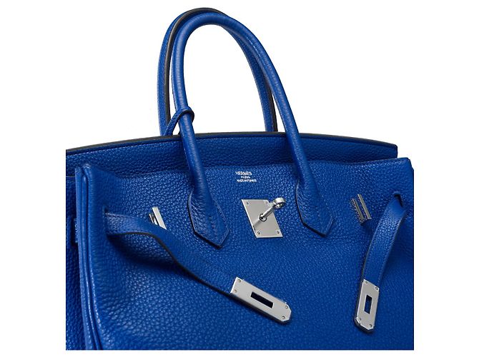 Hermès Borsa HERMES Birkin 35 in Pelle Blu - 102282 - vista 7