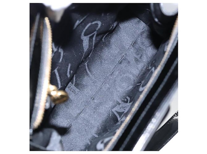 Borsa a Spalla Salvatore Ferragamo Smalto Nero Oro Auth bs19918 D'oro - vista 11