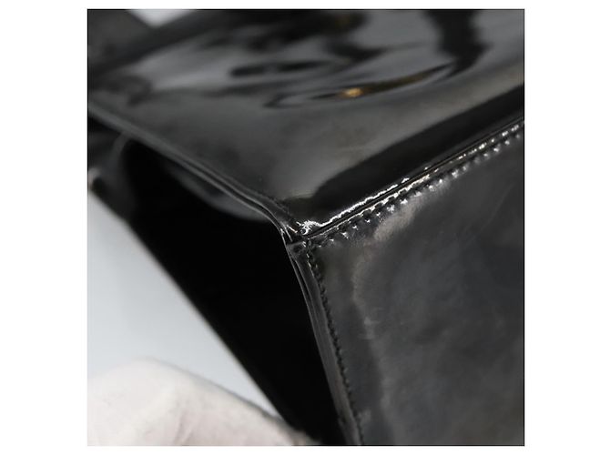 Borsa a Spalla Salvatore Ferragamo Smalto Nero Oro Auth bs19918 D'oro - vista 14