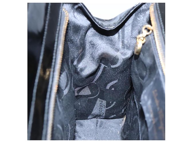 Borsa a Spalla Salvatore Ferragamo Smalto Nero Oro Auth bs19918 D'oro - vista 19