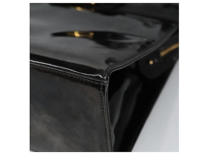 Borsa a Spalla Salvatore Ferragamo Smalto Nero Oro Auth bs19918 D'oro - vista 9