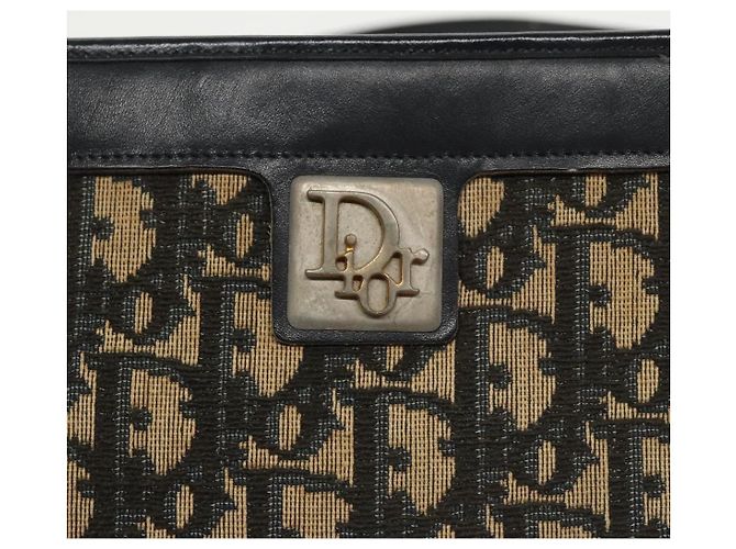 Borsa a spalla in tela Trotter Christian Dior blu Auth ep6695 Blu navy - vista 3