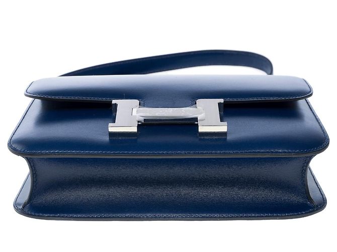 Hermès HERMES Constance Tasche aus blauer Leder - 102275 - Ansicht 11
