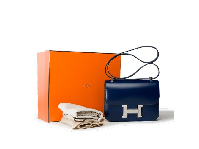 Hermès HERMES Constance Tasche aus blauer Leder - 102275 - Ansicht 2