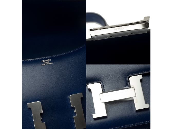 Hermès HERMES Constance Tasche aus blauer Leder - 102275 - Ansicht 7