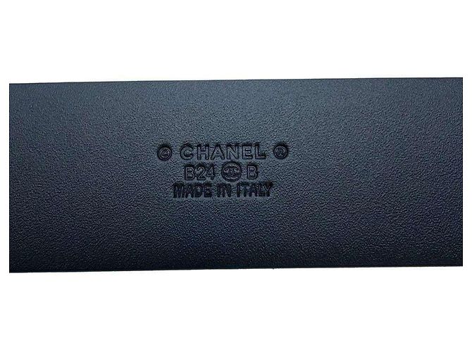 Chanel Coco Mark Leder Gürtel Schwarz - Ansicht 13
