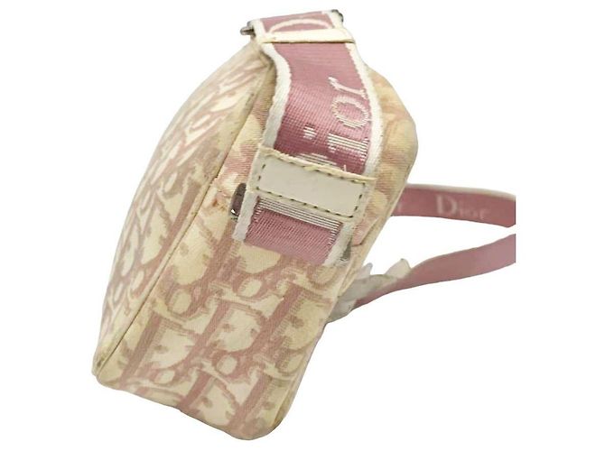 Borsa a Spalla Christian Dior Monogramma Rosa Fiori Strass Nylon - vista 9