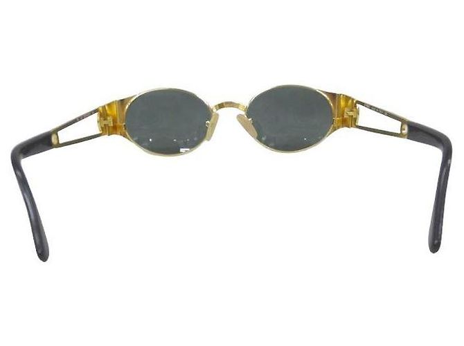 Occhiali da sole Fendi neri e dorati in plastica Nero D'oro - vista 4