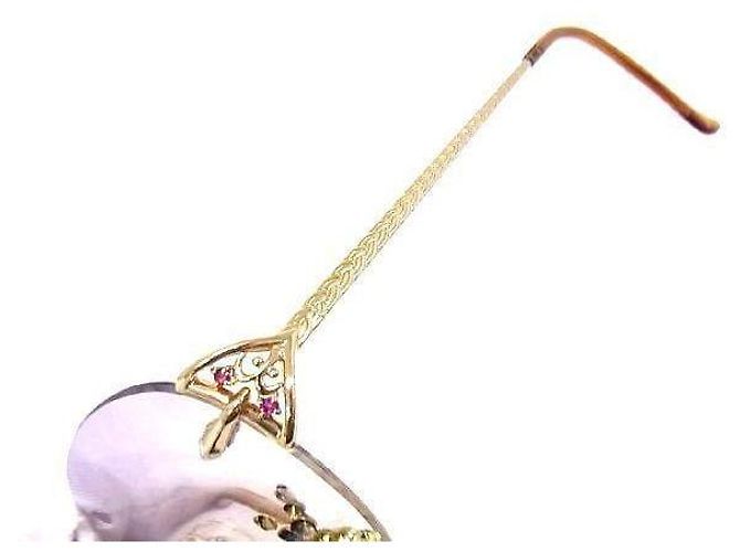 Occhiali da sole Fendi Rosa Ombré con Pietre Rosse e Strass D'oro - vista 5