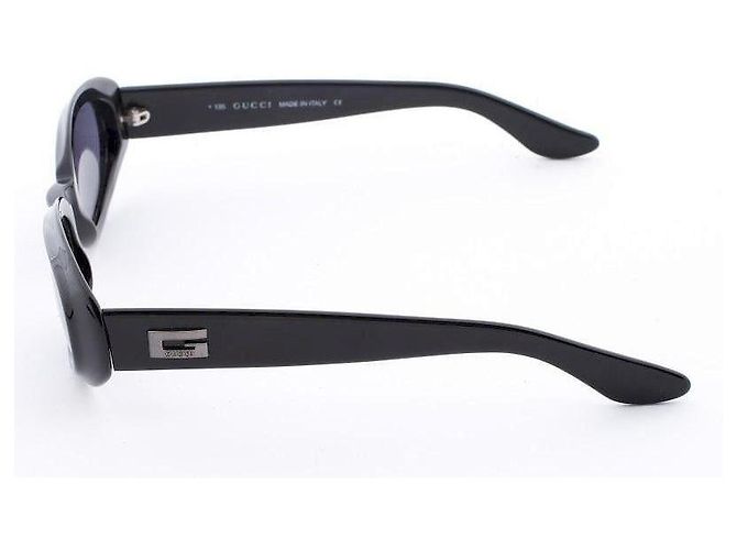 Gafas de sol Gucci negras de acetato Negro Plata Azul - vista 3