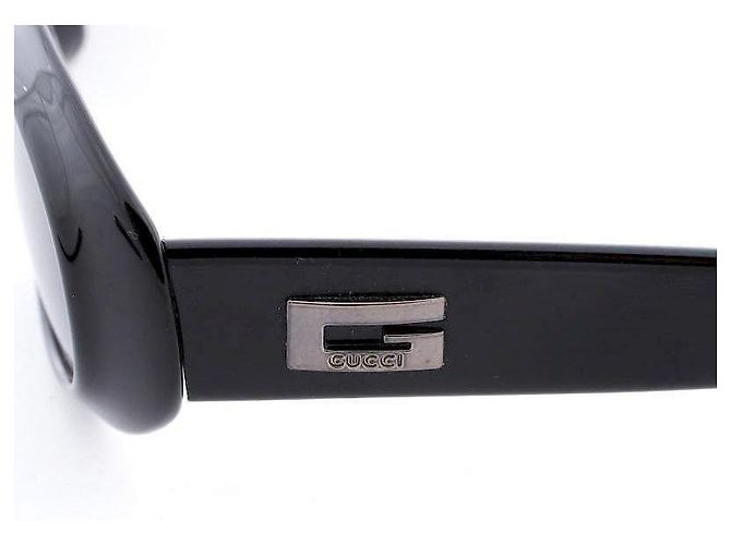 Gafas de sol Gucci negras de acetato Negro Plata Azul - vista 4