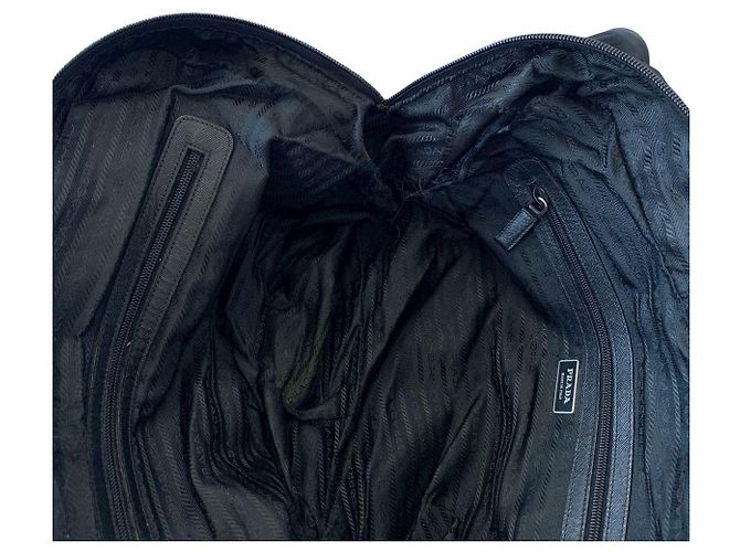 Borsa tote Prada in pelle nera Nero - vista 10