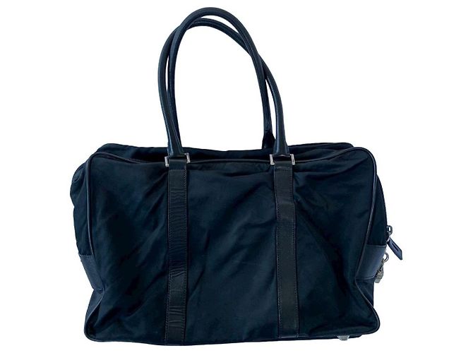 Borsa tote Prada in pelle nera Nero - vista 2